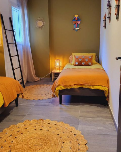 Casa MAMA, chambre 4, deux lits simples